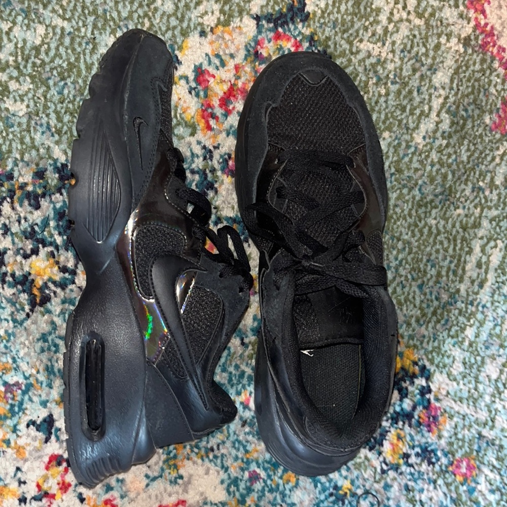 Holographic and black Nike shoes, size 11 (womans). Worn twice. No damage.